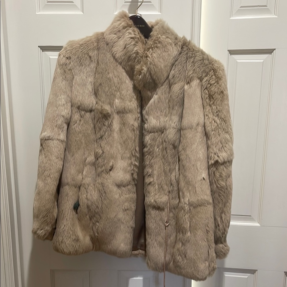 Rabbit Fur Beige Jacket